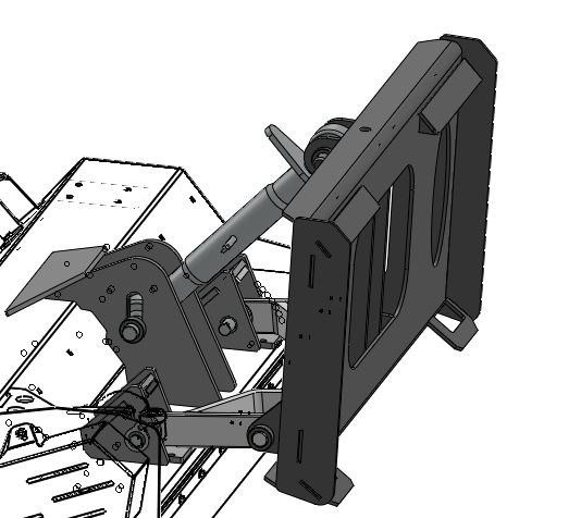Piastra flottante e basculante per loader Bobcat, Kramer, Schäffer e similari
